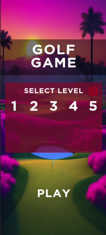 Golf pause menu screenshot